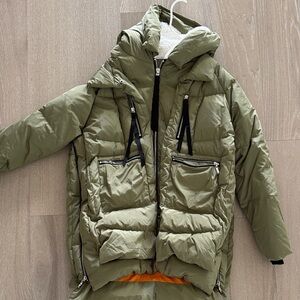 Viral Amazon winter coat – Olive Green Puffer Jacket with Hood